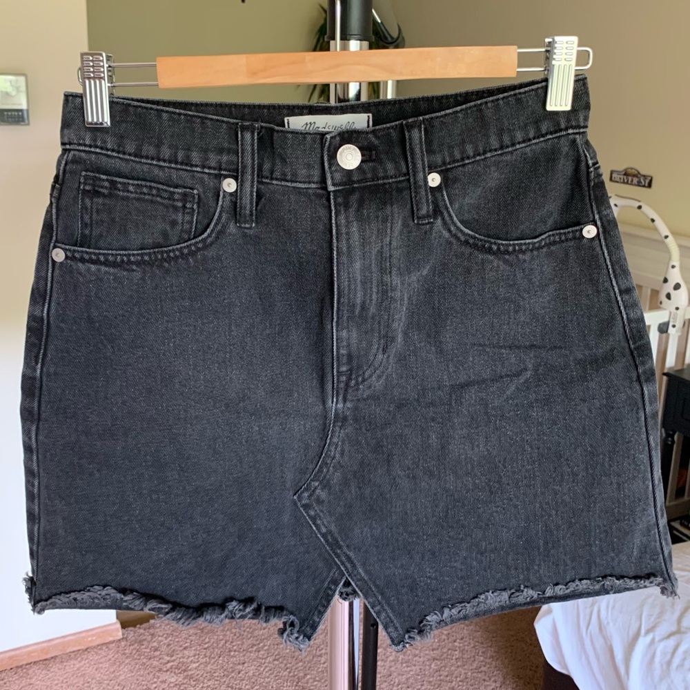 Madewell Black Denim Mini Skirt 27